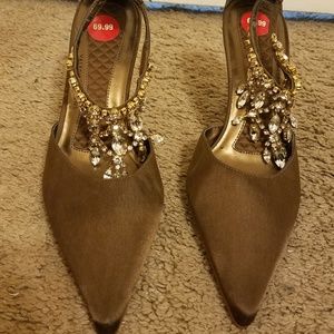 Brown Embellished Valerie Steven's Heels